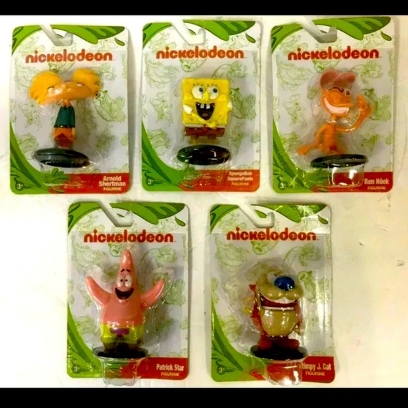 New! Nickelodeon Mini Figure Set (5) Sponge Bob - Picture 2 of 8